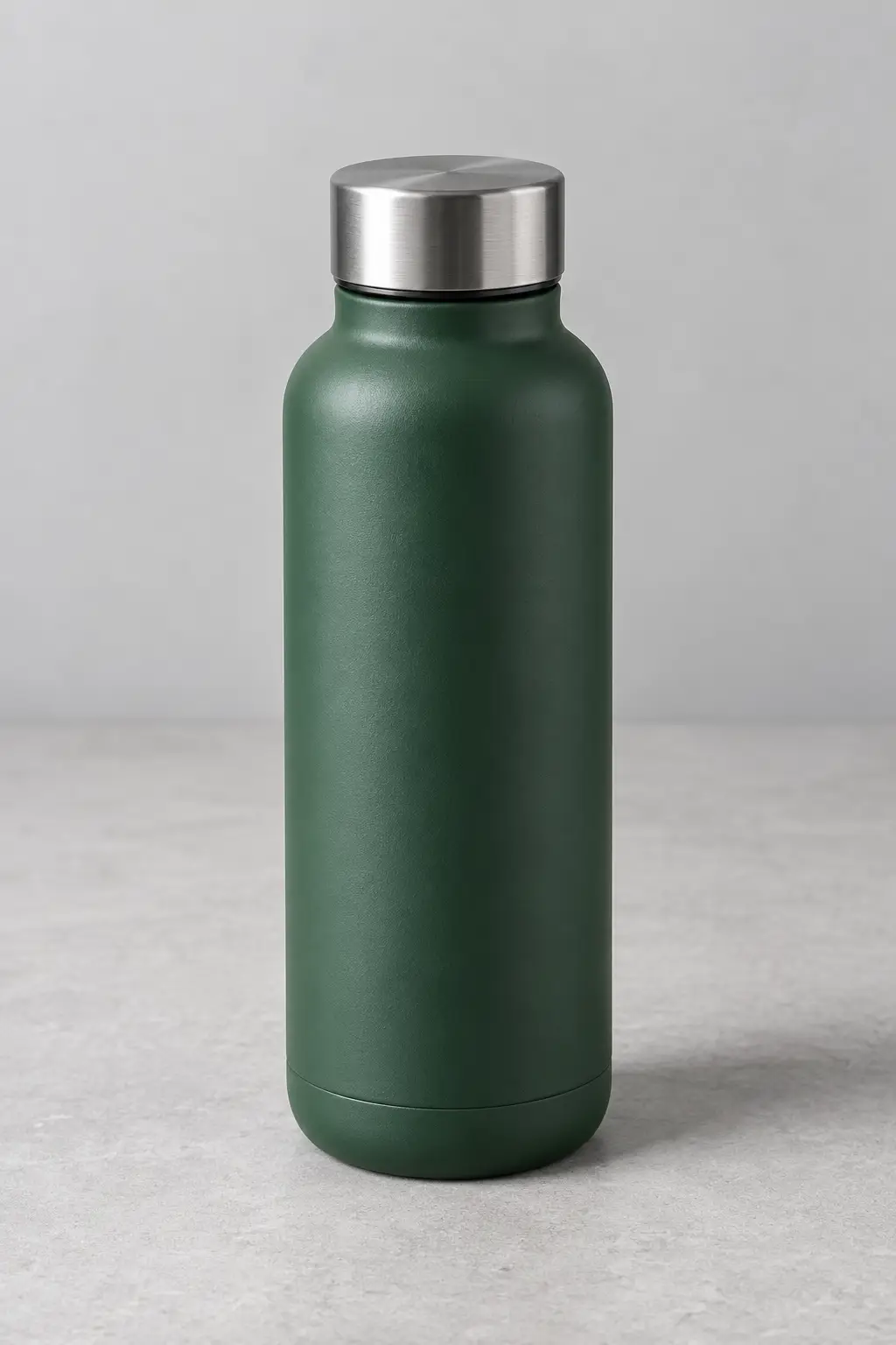 AI-generated illustrative edit of a fictional green bottle against a charcoal background with a water splash.